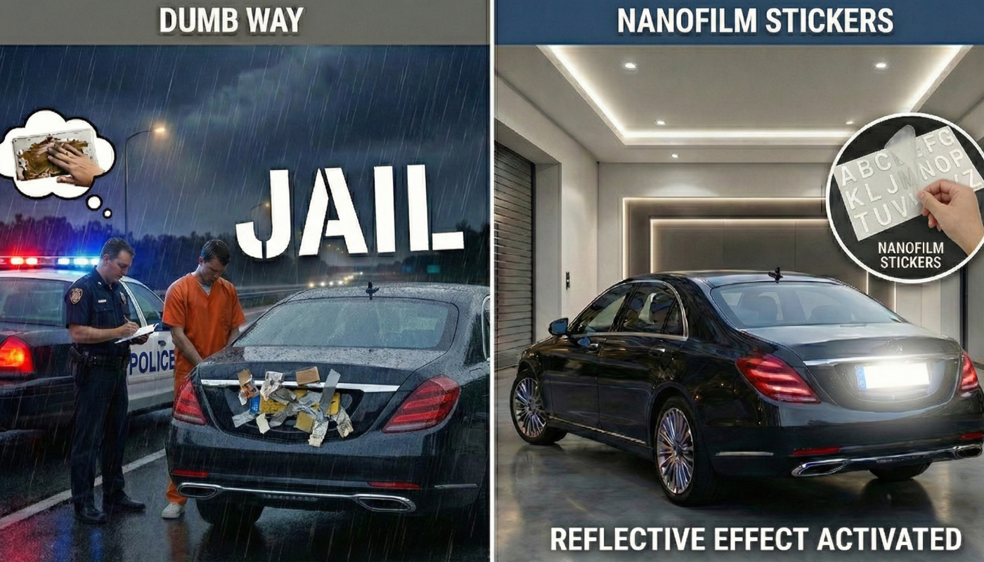 Methods to hide a license plate