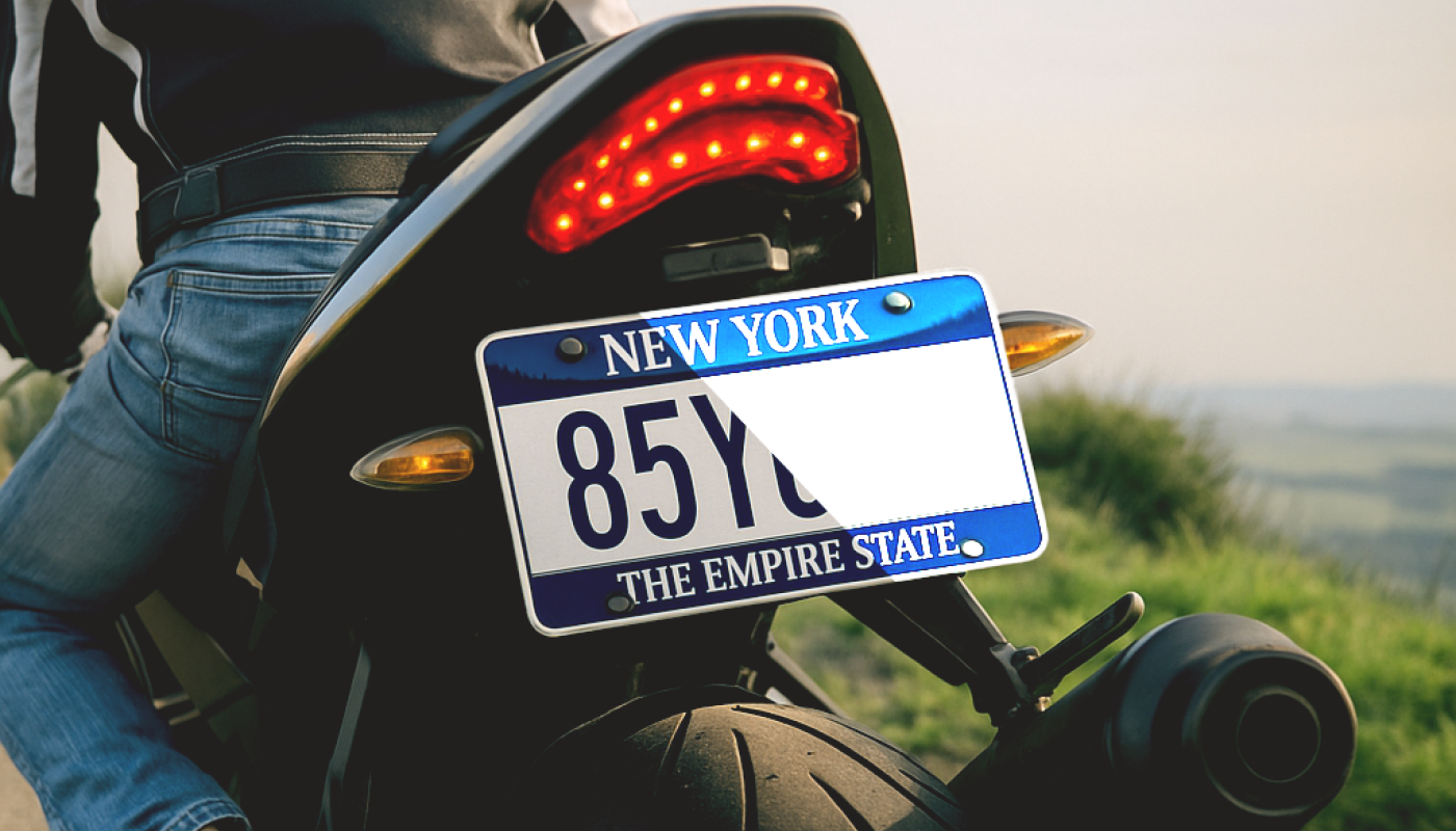 Plate hider film for motorcycle riders