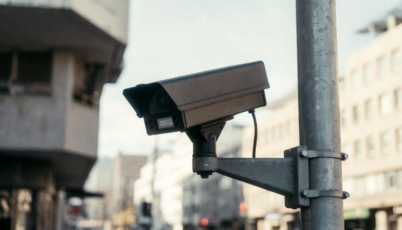 What is the purpose of the license plate reader camera?